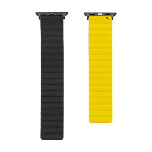 Maks Technology Watch 7 41mm Uyumlu KRD-52 MKST Kordon-Siyah-Sarı