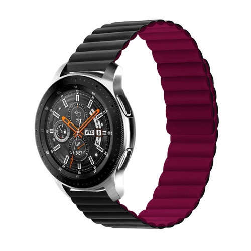 Galaxy Watch 42mm Uyumlu KRD-52 MKST Kordon-Siyah-Kırmızı
