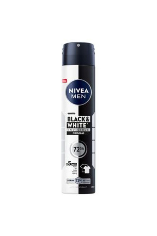 3 Adet Men Erkek Sprey Deodorant Black&White Invisible 72 Saat Anti-Perspirant Original 200Ml