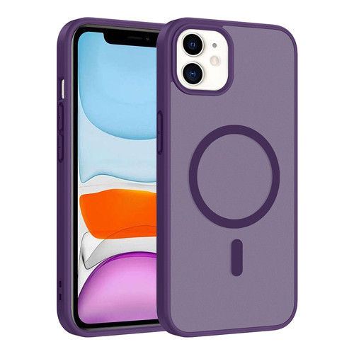 iPhone 11 Kılıf M-safe Şarj Özellikli MKST Babet Kapak - Derin Mor