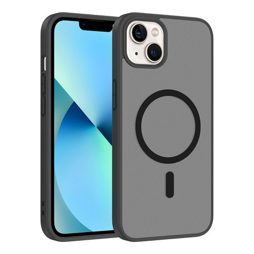 iPhone 15 Kılıf M-safe Şarj Özellikli MKST Babet Kapak - Siyah