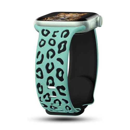 Watch 44mm MKST KRD-140 Silikon Kordon Strap Kayış - Yeşil-Siyah