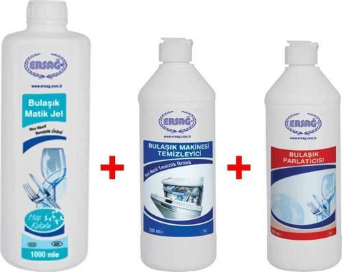 Bulaşık Matik Jel + Bulaşık Parlatıcısı + Bulaşık Makinesi Temizleyicisi