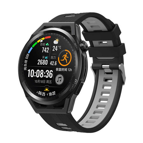 Galaxy Watch 42mm KRD-55 Uyumlu MKST Kordon-Siyah-Gri