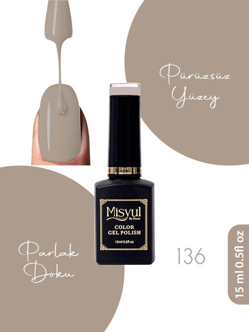 UV Led Kalıcı Oje Nail Art 15 ml 136