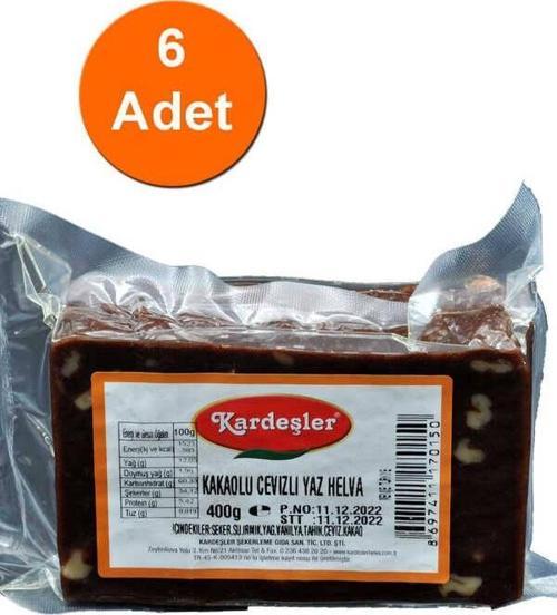 Cevizli Kakaolu Yaz Helvası 400 G x 6 Adet