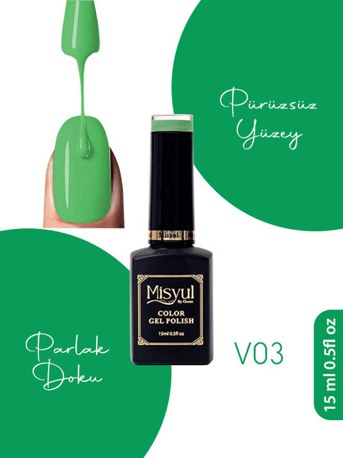 UV Led Kalıcı Oje Nail Art 15 ml Vitray Serisi V03