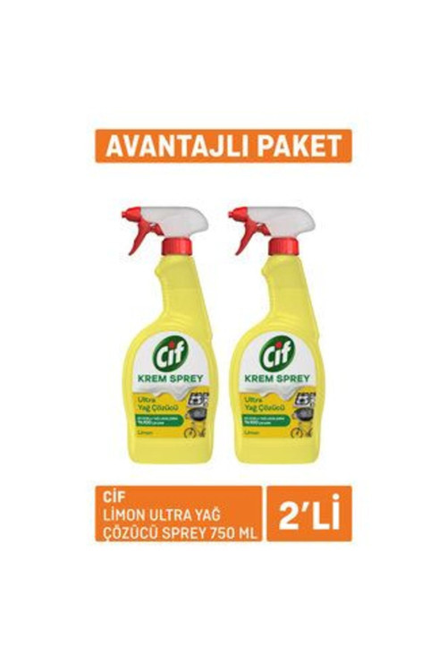 1 Adet Limon Ultra Yağ Çözücü Sprey 2 X 750 Ml