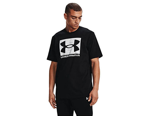Ua Abc Camo Boxed Logo Ss Erkek Günlük Tişört 1361673-001 Siyah