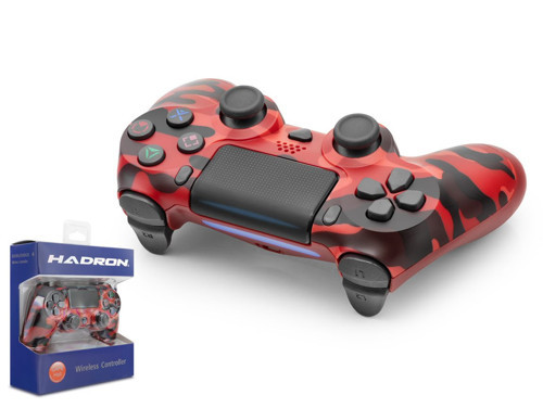 HD324AC PS4 Uyumlu Kablosuz GamePad Oyun Kolu - Kırmızı Kamuflaj