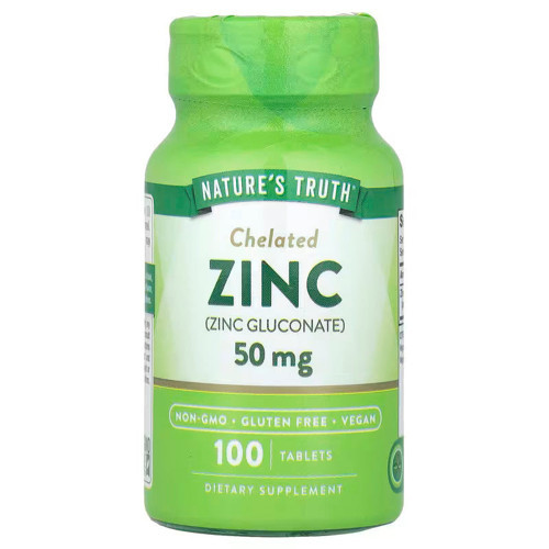Zinc Chelated 50 mg, 100 Tablets