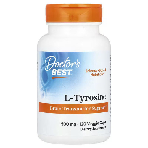 L-Tyrosine Brain Transmitter Support 500 mg 120 Veggie Caps