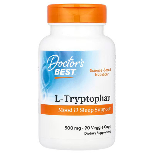 L-Tryptophan Mood & Sleep Support 500 mg 90 Veggie Caps