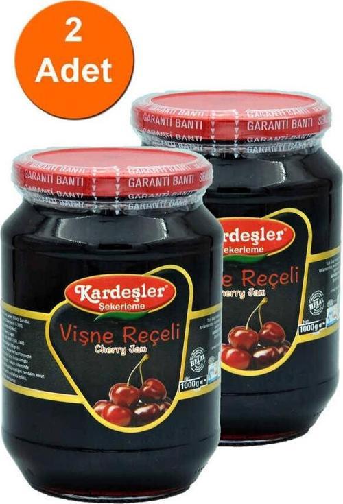 Vişne Reçeli Cam Kavanoz 1000 G x 2 Adet
