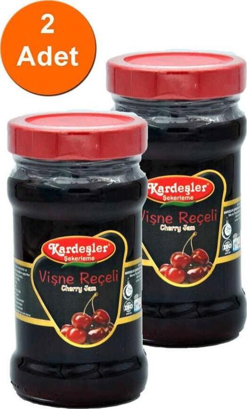 Vişne Reçeli Cam Kavanoz 380 G x 2 Adet