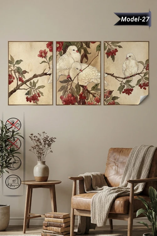 Statik Tutunma Özellikli Tablo - Poster Hayvan (Model- 27)
