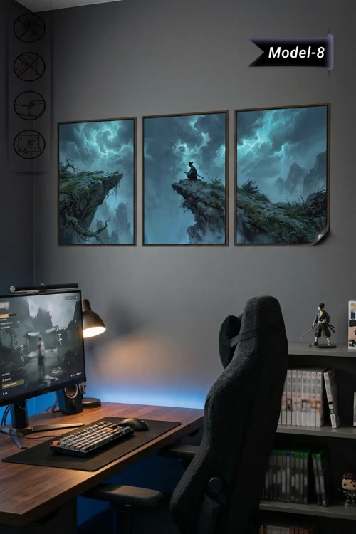 Statik Tutunma Özellikli Tablo - Poster Anime (Model- 8)