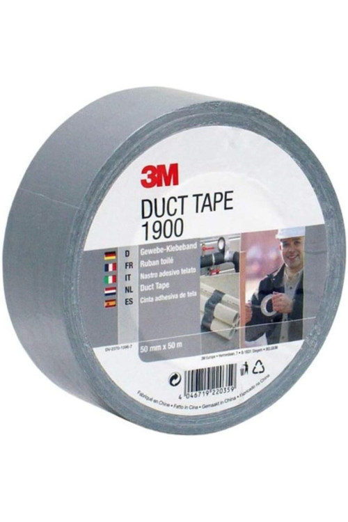 3M 1900 Tamir Bandı Duct Tape, 50 M, Gri