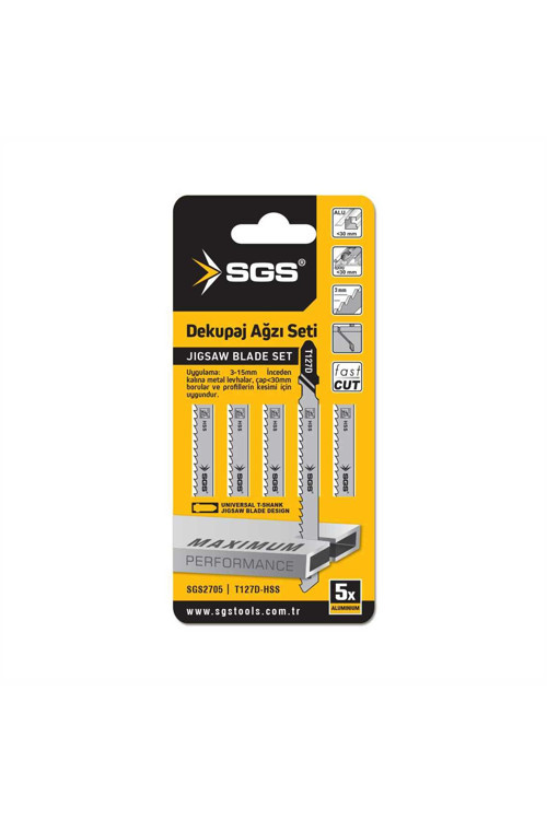 Dekupaj Ağzı Alüminyum T127D 5 Li Set