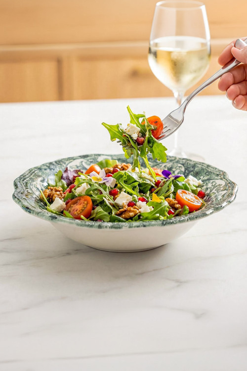 Vintage Emerald Bowl Kase 25 Cm