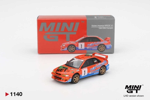 1:64 Subaru Impreza WRC97 #1 1999 DRM Champion Diecast Model Araba