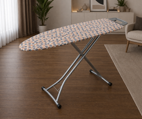 Süngerli Ütü Masası Bezi 52x135 cm Isıya Dayanıklı, Kaymaz Tabanlı Modern Ütü Örtüsü