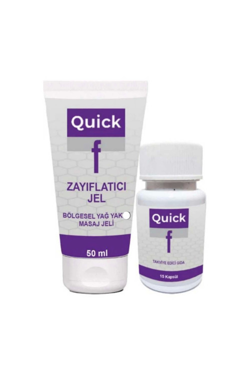 Quickf Bölgesel Yağ Yakımını Destekleyen Selülitinizin Yeni Sırrı Jel 50 Ml + Quickf 15'Li Diyet Cap