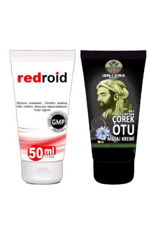 Redroid Hemeroid Ba.Sur İçin Bakım Kremi 50 Ml+İbn-İ Sina Çörek Otu Kremi 50 Ml