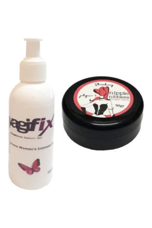 Mucizevi Nipple Nibblers Tingle Balm 50Ml Çilekli Göğüs Bakım Kremi + Genital Bakım Kremi 120 Ml
