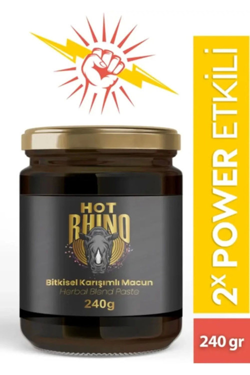 Hot Rhino Erkeklere Özel Doğal Karışımlı Ballı Atom Macun 240 Gr X 2 Adet