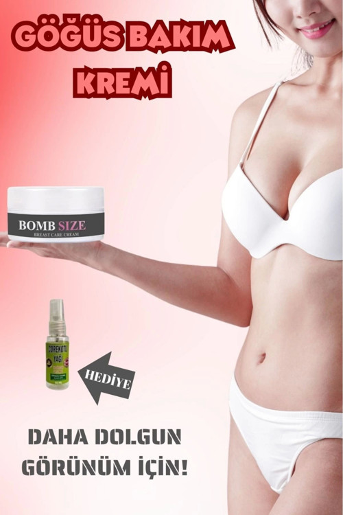 Bombsize Göğüs Dolgunlaştırma Ve Büyütme Kremi 50 Ml + Çörek Otu Yağı 30 Ml