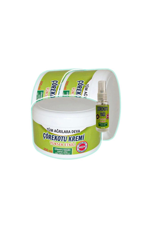 Çörek Otu Rahatlatıcı Bakım Kremi 3X200 Ml+30 Ml Çörek Otu Yağı İle
