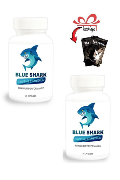 Blue Shark Ginseng&Epimedium Erkekler İçin Destekleyici 20'Li X 2 Adet + Kayganlaştırıcıyla