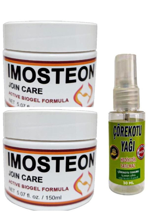 Imosteon Etkili Rahatlatıcı Masaj Ve Bakım Kremi 150 Ml X 2 Ad+Çörek Otu Yağı İle 30 Ml