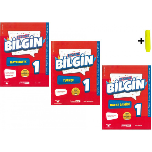 Kırmızı Beyaz Efsane Bilgin 1.Sınıf Matematik Türkçe Hayat Bilgisi Yeni