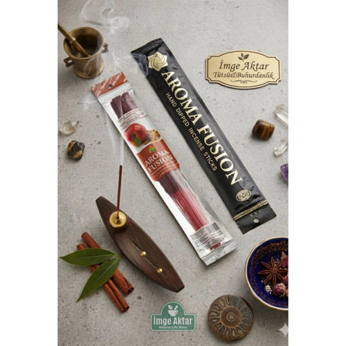 Darshan Aroma Fusion Elma Tarçın (Apple Cinnamon) El Yapımı 15 Adet Çubuk Tütsü 28 cm