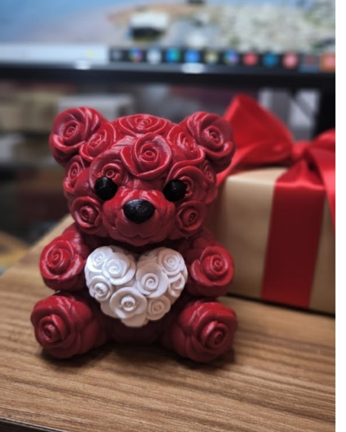10 Cm 3d Kalp Tutan Ayıcık Dekoratif Sevgililer Günü Hediyesi