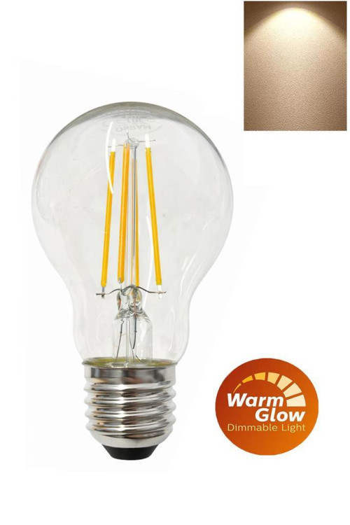 Value 6,5W (60W) A60 Dim Rustik Led Ampul E27 Sarı Işık - Işığı Kısılabilir Filamentli Lamba