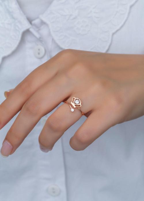 925 Ayar Ayarlanabilir Zirkon Taşlı Kral Tacı Gümüş Yüzük