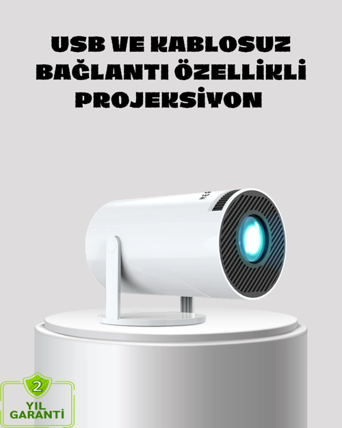 Kablosuz Bağlantılı Full Hd Ev Sinema Projeksiyonu 160 Ansı Lümen