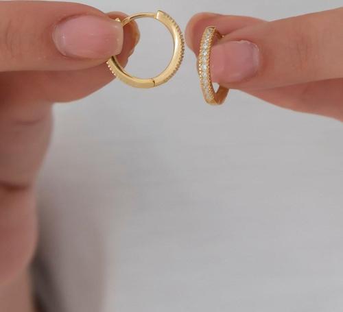 925 Ayar Gold Rengi Tamtur Küpe Kadın Gümüş Küpe