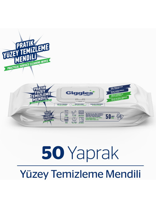 Pratik Yüzey Temizleme Havlusu 50'li