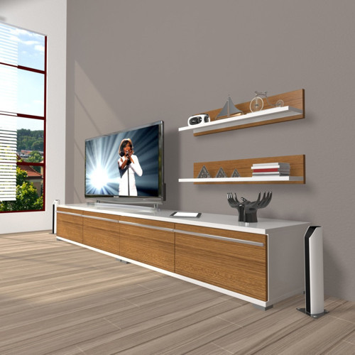 Eko 200t Mdf Tv Ünitesi Tv Sehpası - Beyaz Ceviz