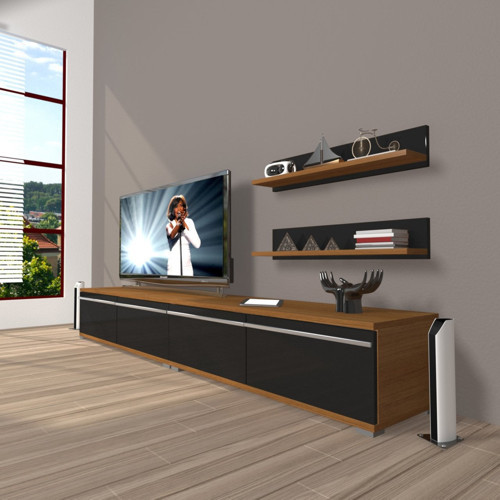 Eko 200t Mdf Tv Ünitesi Tv Sehpası - Ceviz Siyah