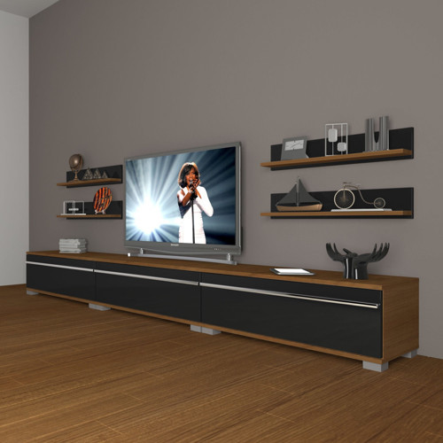 Eko 270r Mdf Tv Ünitesi Tv Sehpası - Ceviz Siyah