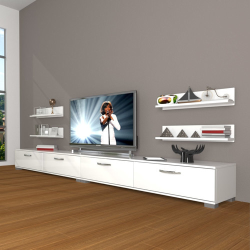 Eko 360r Slm Tv Ünitesi Tv Sehpası - Parlak Beyaz