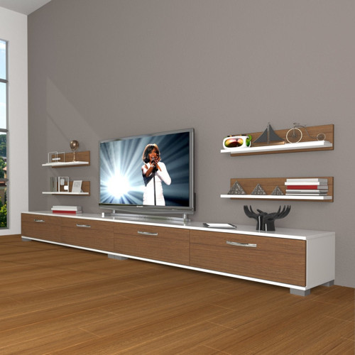 Eko 360r Slm Tv Ünitesi Tv Sehpası - Beyaz Ceviz