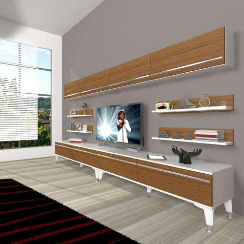 Eko 360y Mdf Silver Tv Ünitesi Tv Sehpası - Beyaz Ceviz