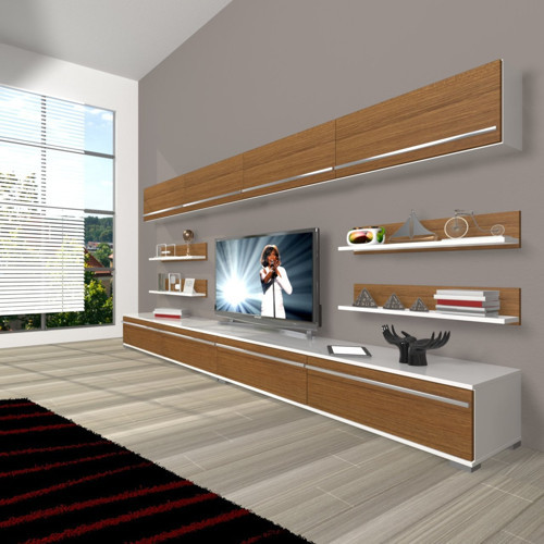 Eko 360y Mdf Tv Ünitesi Tv Sehpası - Beyaz Ceviz