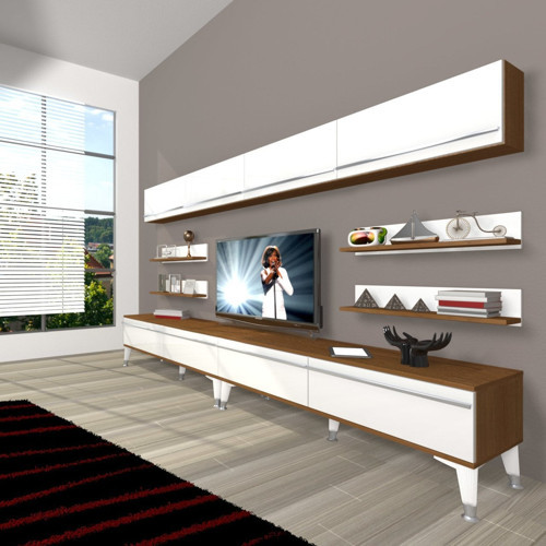 Eko 360y Mdf Silver Tv Ünitesi Tv Sehpası - Ceviz Beyaz
